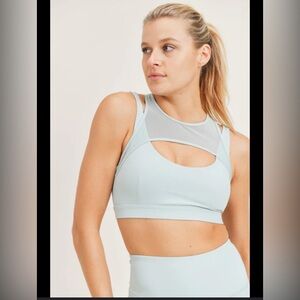 Mono B Light Gray Sports Bra